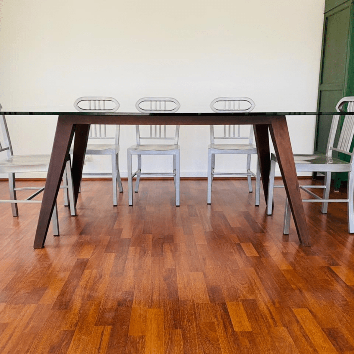 Mesa comedor madera y vidrio París - mesa comedor | Greenwoods Chile